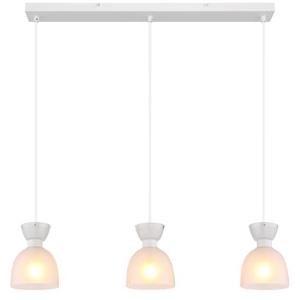 Globo - Lestenec na vrvici 3xE14/40W/230V bela
