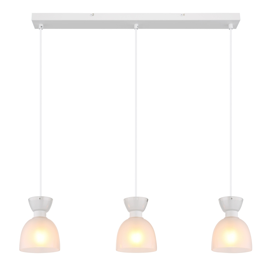Globo - Lestenec na vrvici 3xE14/40W/230V bela