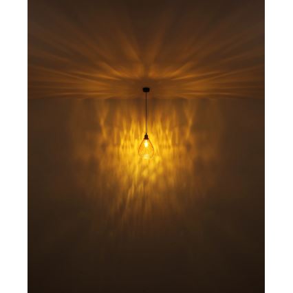 Globo - Lestenec na vrvici 1xE27/60W/230V pr. 21 cm oranžna
