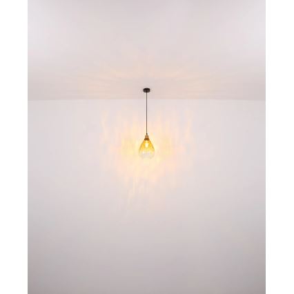 Globo - Lestenec na vrvici 1xE27/60W/230V pr. 21 cm oranžna