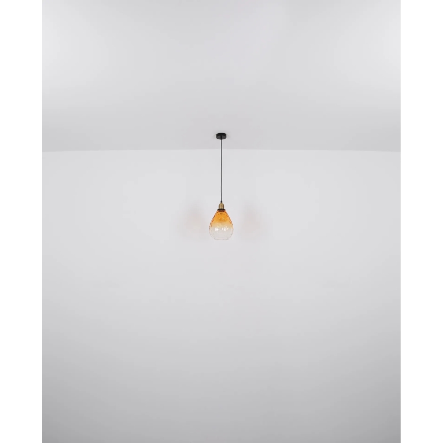 Globo - Lestenec na vrvici 1xE27/60W/230V pr. 21 cm oranžna