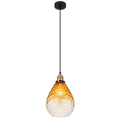 Globo - Lestenec na vrvici 1xE27/60W/230V pr. 21 cm oranžna