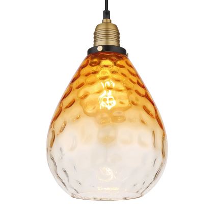 Globo - Lestenec na vrvici 1xE27/60W/230V pr. 21 cm oranžna