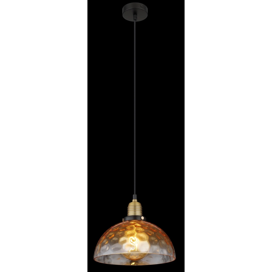 Globo - Lestenec na vrvici 1xE27/60W/230V pr. 25 cm oranžna