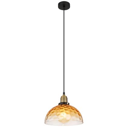 Globo - Lestenec na vrvici 1xE27/60W/230V pr. 25 cm oranžna