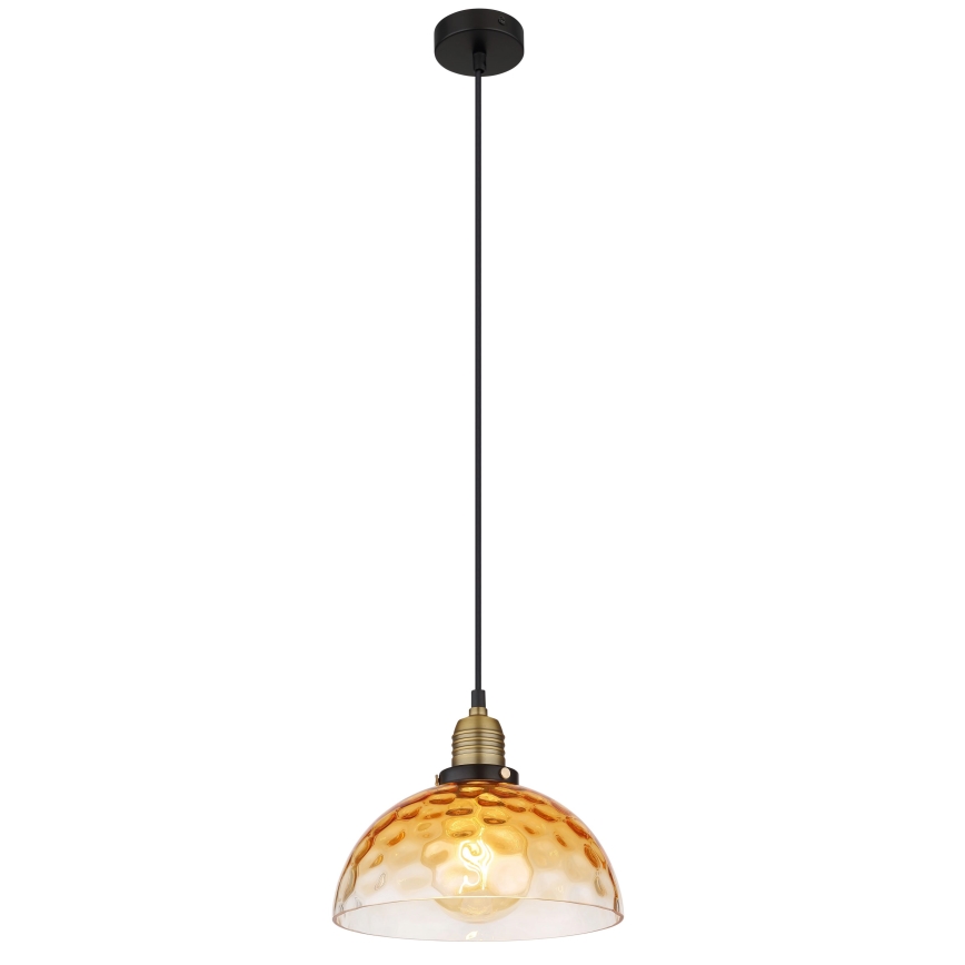 Globo - Lestenec na vrvici 1xE27/60W/230V pr. 25 cm oranžna