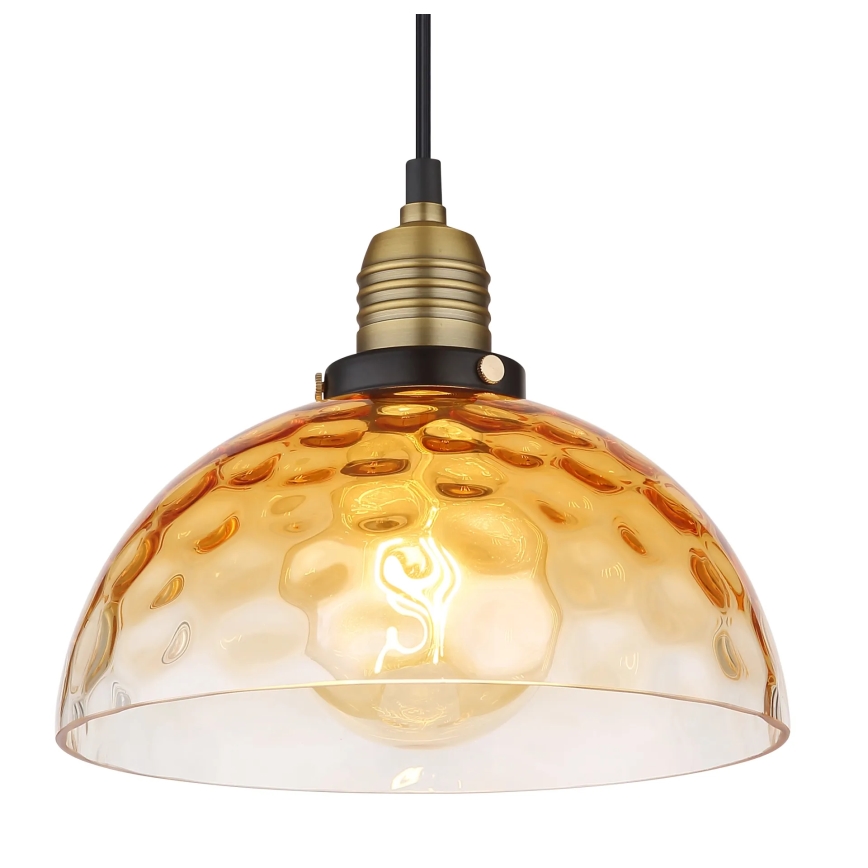 Globo - Lestenec na vrvici 1xE27/60W/230V pr. 25 cm oranžna