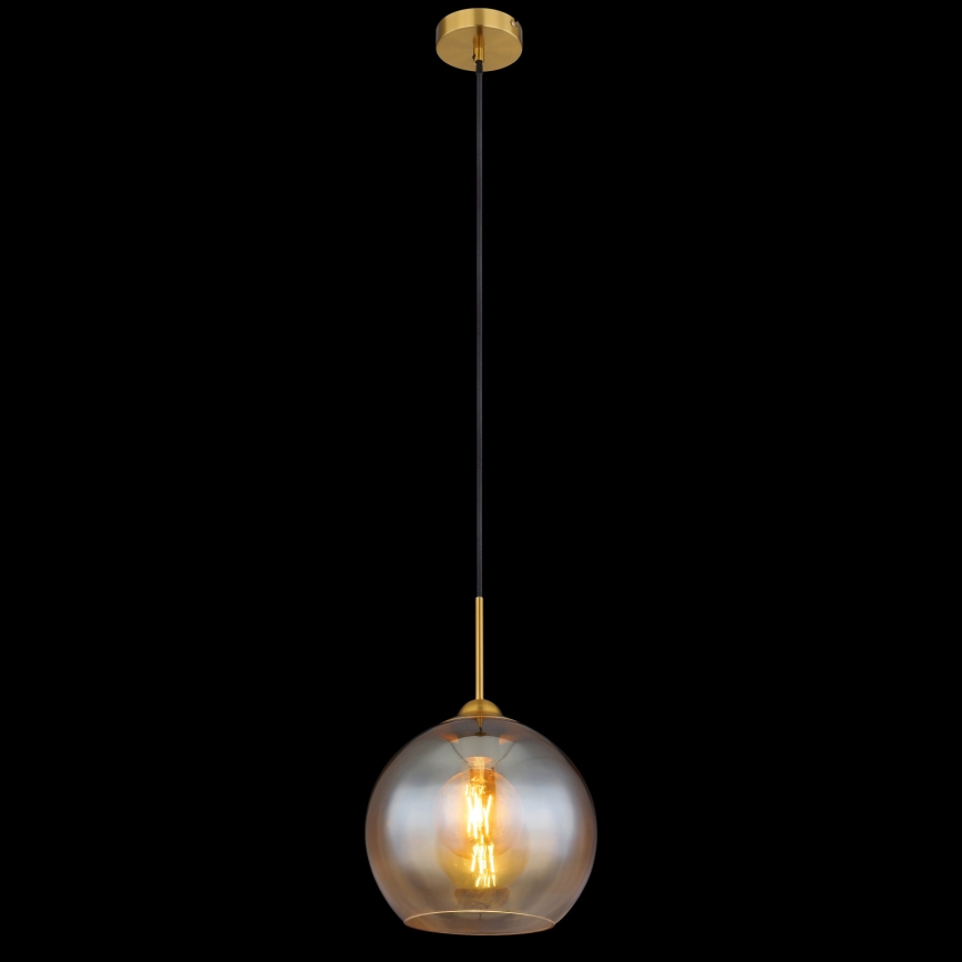 Globo - Viseča svetilka na žici 1xE27/60W/230V mesing