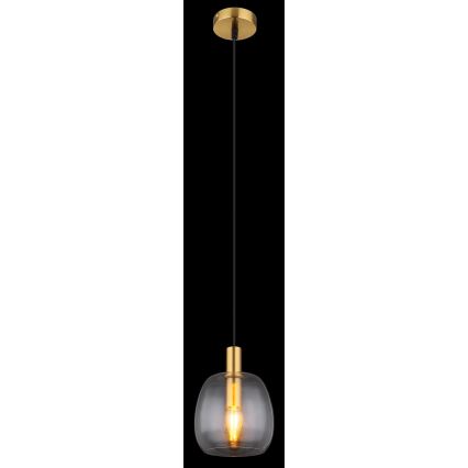 Globo - Lestenec na vrvici 1xE14/40W/230V pr. 16 cm medenina