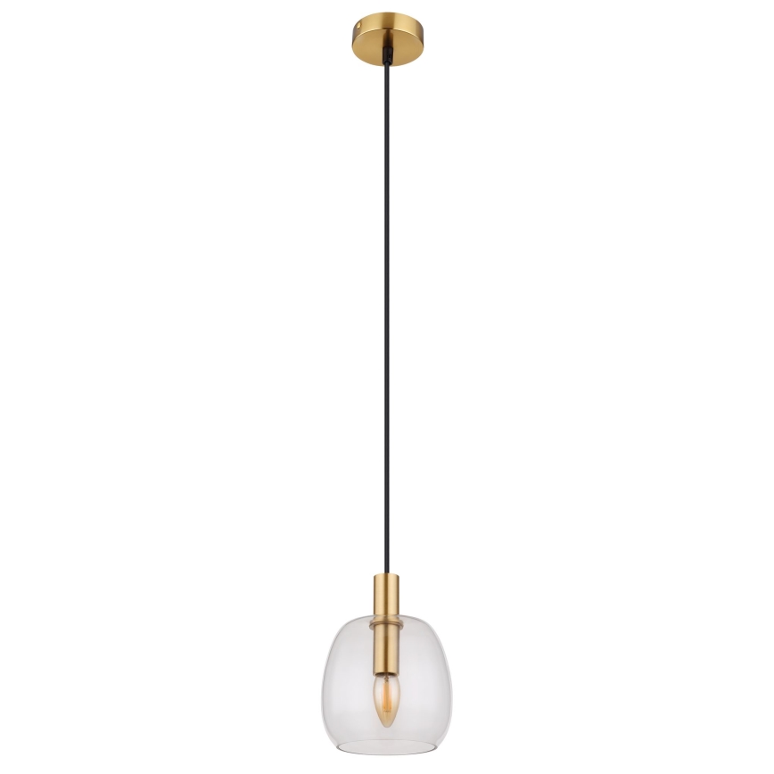 Globo - Lestenec na vrvici 1xE14/40W/230V pr. 16 cm medenina