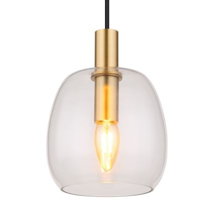 Globo - Lestenec na vrvici 1xE14/40W/230V pr. 16 cm medenina
