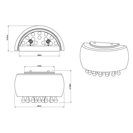 Globo 15809W - Stenska svetilka KALLA 1xG9/28W/230V