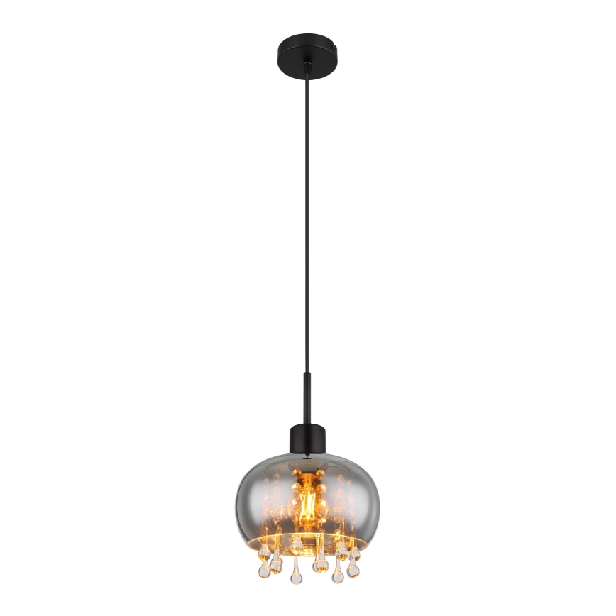 Globo - Lestenec na vrvici 1xE27/9W/230V pr. 21 cm črna