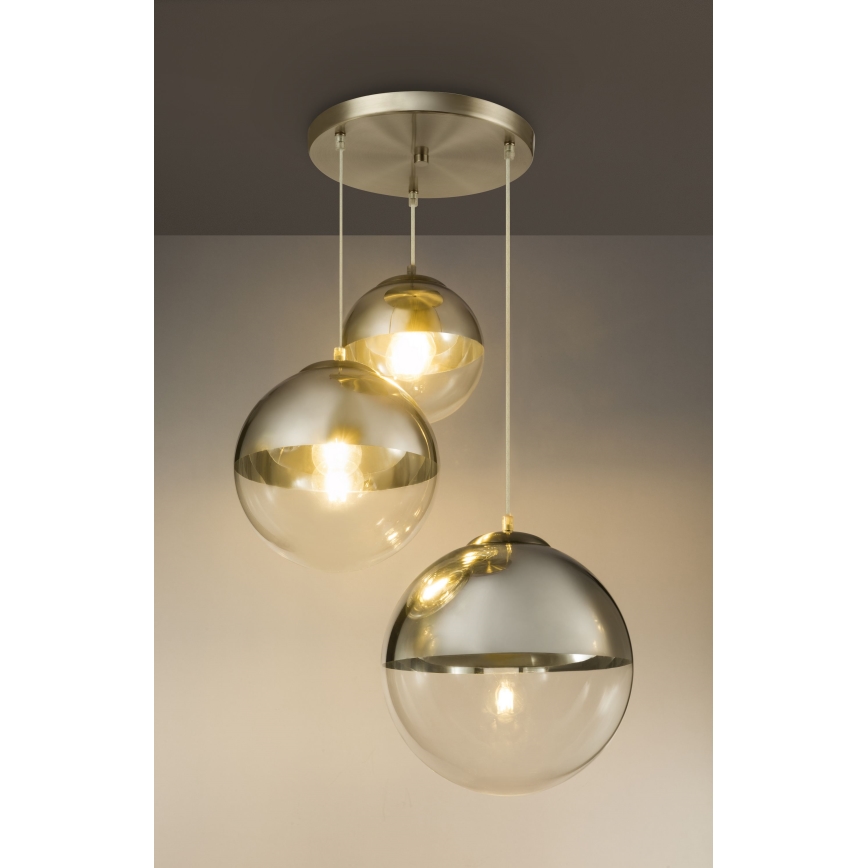 Globo - Lestenec na vrvici 3xE27/40W/230V pr. 51 cm