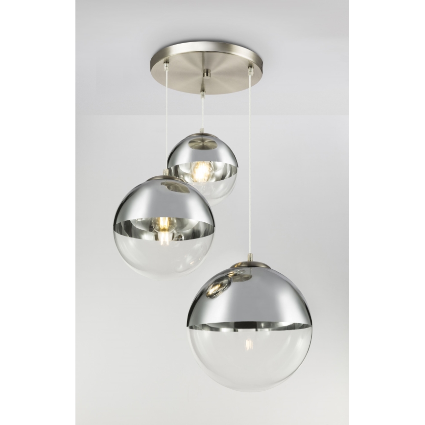 Globo - Lestenec na vrvici 3xE27/40W/230V pr. 51 cm