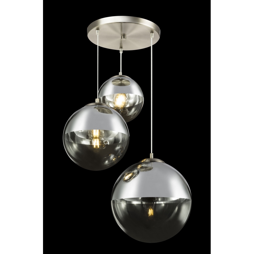 Globo - Lestenec na vrvici 3xE27/40W/230V pr. 51 cm