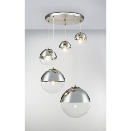 Globo - Lestenec na vrvici 5xE27/60W/230V pr. 65 cm