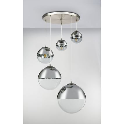 Globo - Lestenec na vrvici 5xE27/60W/230V pr. 65 cm