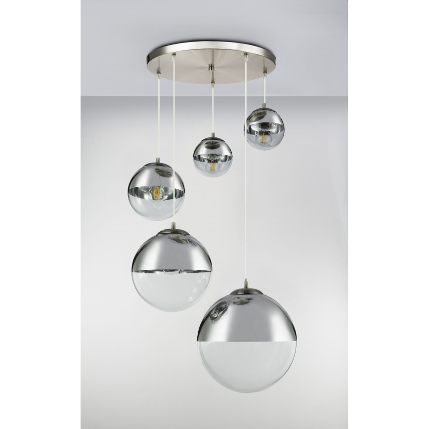Globo - Lestenec na vrvici 5xE27/60W/230V pr. 65 cm