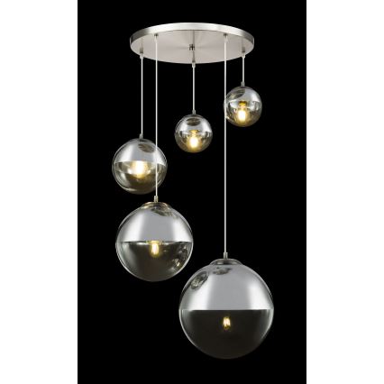 Globo - Lestenec na vrvici 5xE27/60W/230V pr. 65 cm