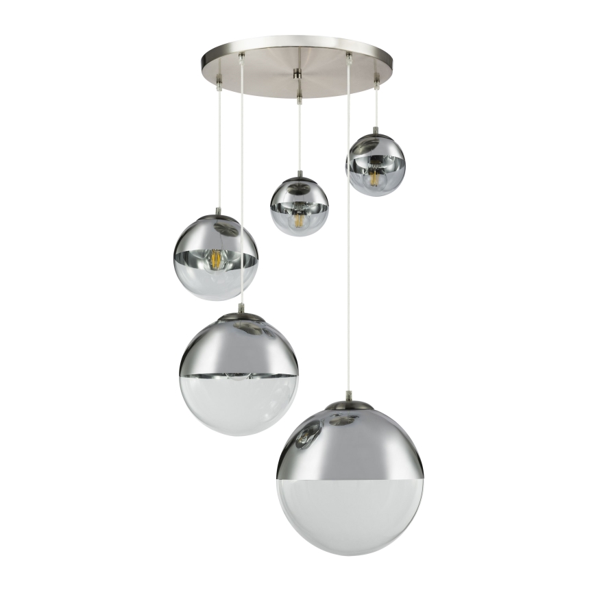 Globo - Lestenec na vrvici 5xE27/60W/230V pr. 65 cm