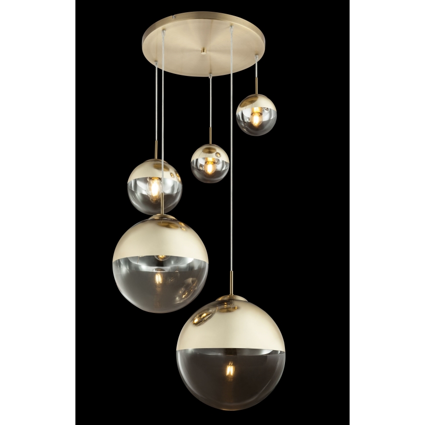 Globo - Lestenec na vrvici 5xE27/40W/230V pr. 65 cm