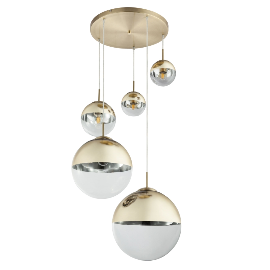 Globo - Lestenec na vrvici 5xE27/40W/230V pr. 65 cm