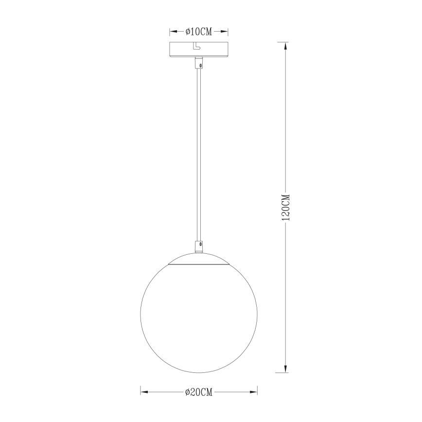 Globo - Lestenec na vrvici 1xE27/40W/230V pr. 20 cm