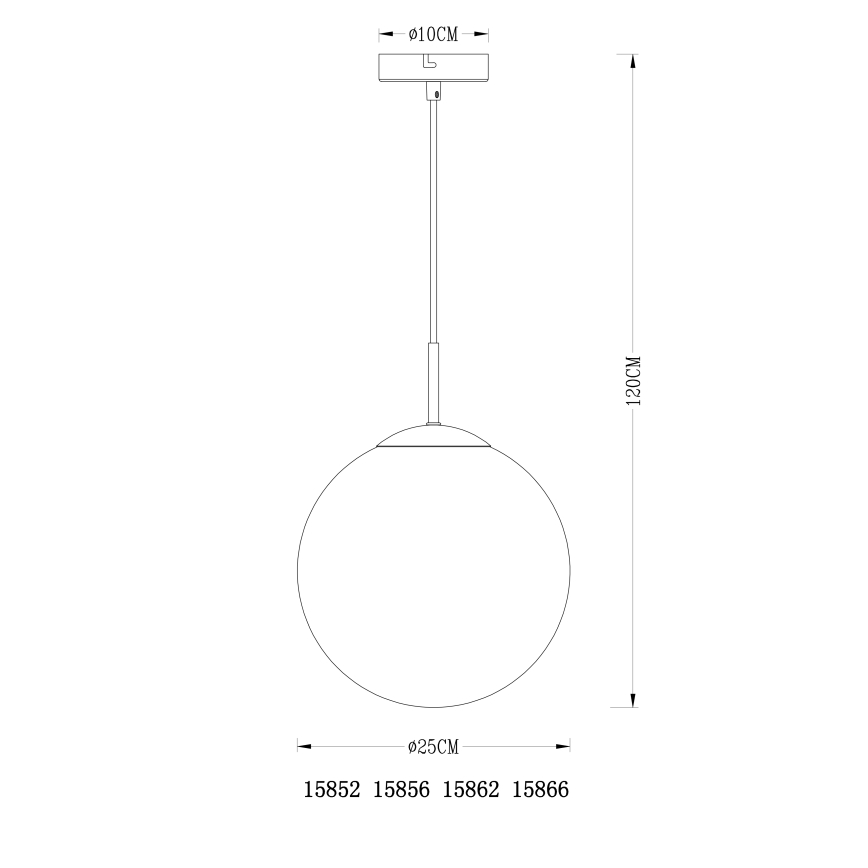 Globo - Lestenec na vrvici 1xE27/40W/230V pr. 25 cm