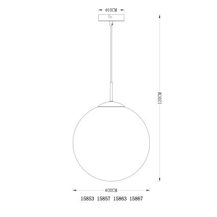 Globo - Lestenec na vrvici 1xE27/40W/230V pr. 30 cm