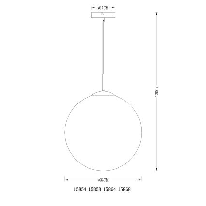 Globo - Lestenec na vrvici 1xE27/40W/230V pr. 33 cm