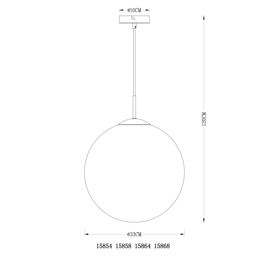 Globo - Lestenec na vrvici 1xE27/40W/230V pr. 33 cm