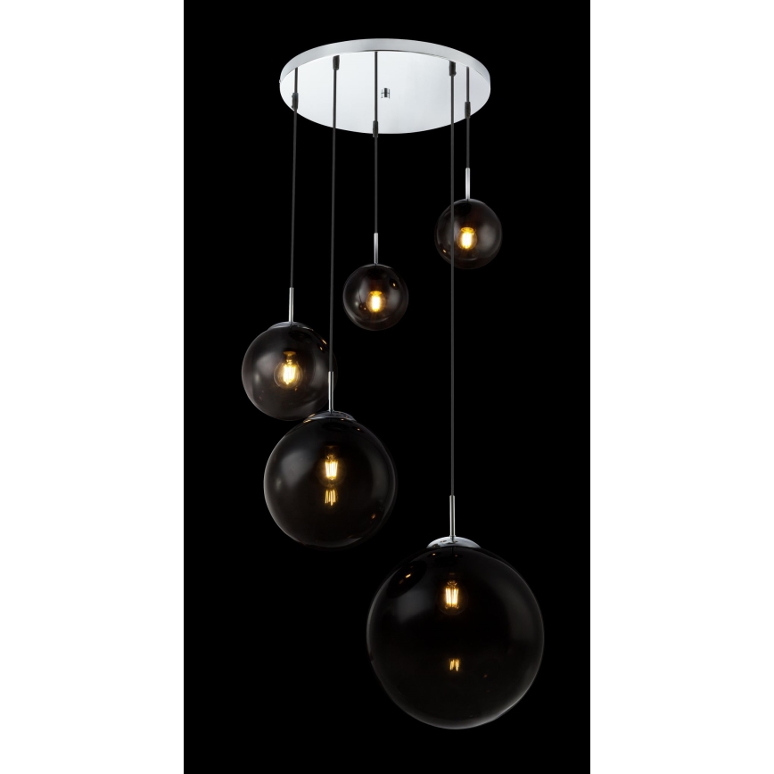 Globo - Lestenec na vrvici 5xE27/40W/230V pr. 65 cm