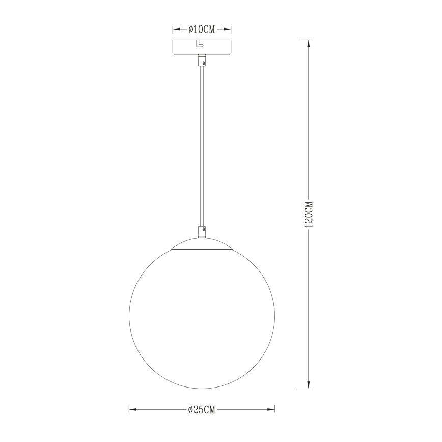 Globo - Lestenec na vrvici 1xE27/40W/230V pr. 25 cm