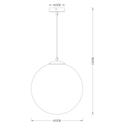 Globo - Lestenec na vrvici 1xE27/40W/230V pr. 33 cm