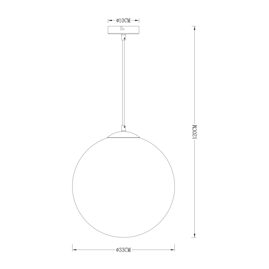 Globo - Lestenec na vrvici 1xE27/40W/230V pr. 33 cm