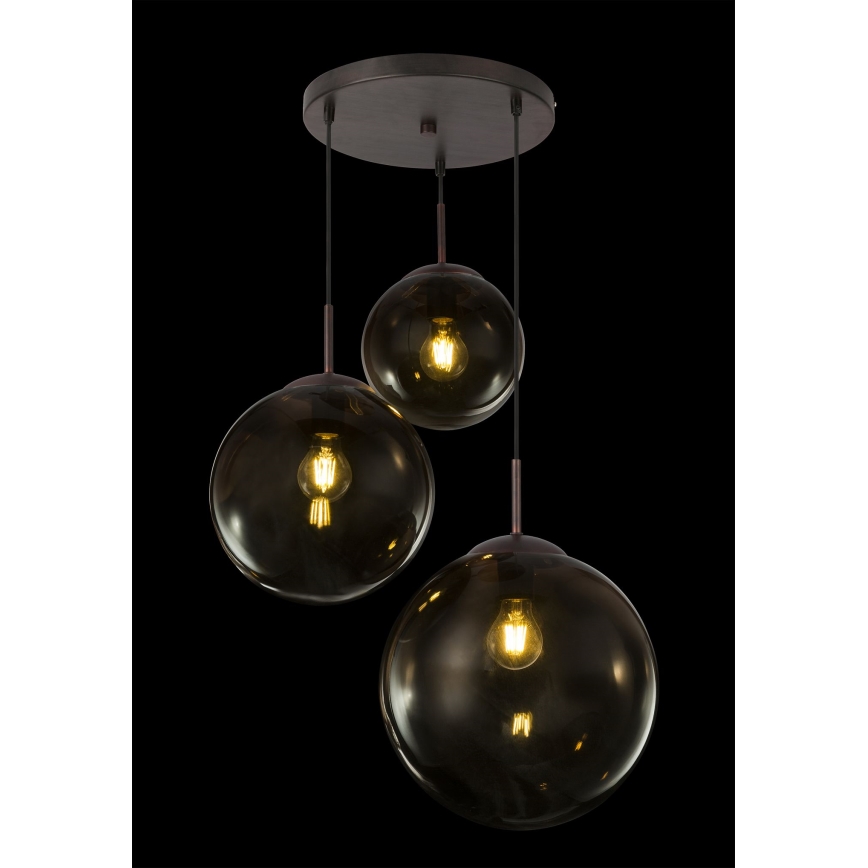 Globo - Lestenec na vrvici 3xE27/40W/230V pr. 51 cm