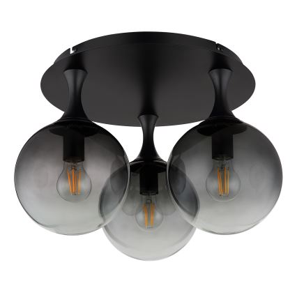 Globo - Nadgradni lestenec 3xE27/10W/230V pr. 46 cm črna