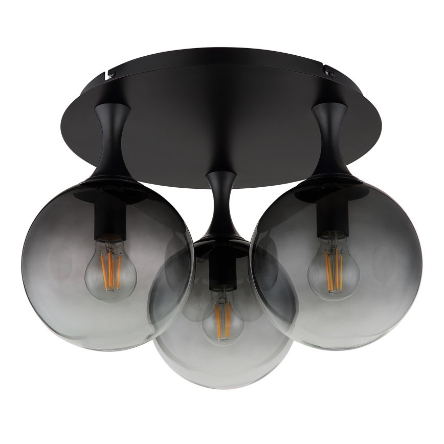 Globo - Nadgradni lestenec 3xE27/10W/230V pr. 46 cm črna