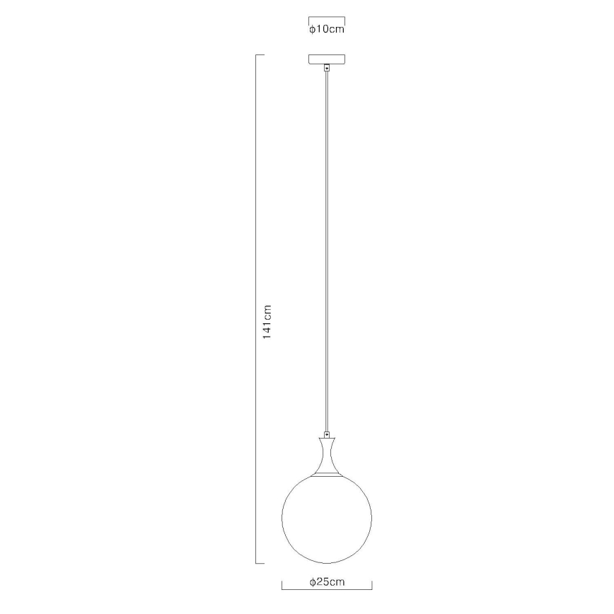 Globo - Lestenec na vrvici 1xE27/10W/230V pr. 25 cm črna