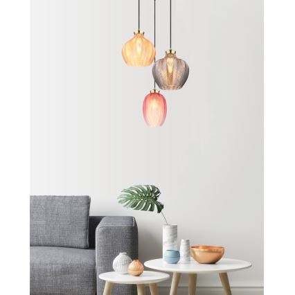 Globo - Viseči lestenec na kablu 3xE27/60W/230V, premer 45 cm