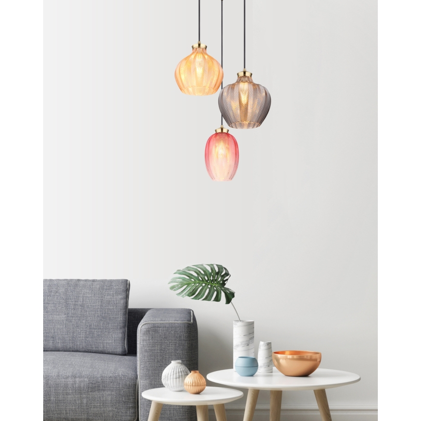 Globo - Viseči lestenec na kablu 3xE27/60W/230V, premer 45 cm