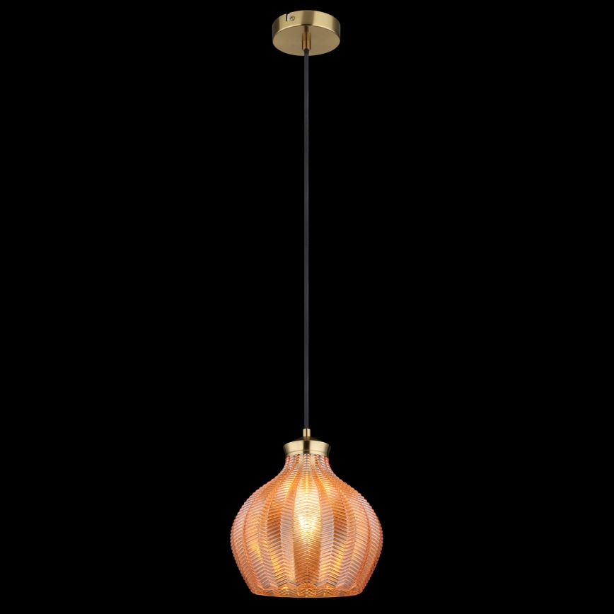 Globo - Lestenec na kablu 1xE27/60W/230V premer 22 cm zlate barve