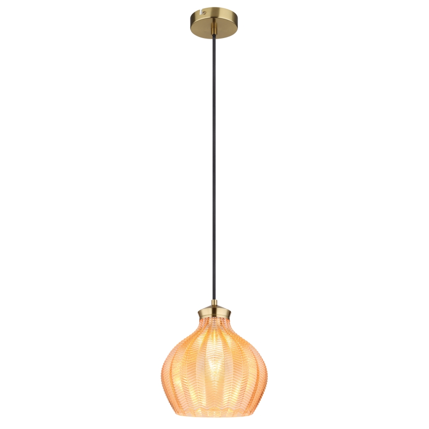 Globo - Lestenec na kablu 1xE27/60W/230V premer 22 cm zlate barve