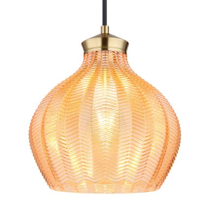 Globo - Lestenec na kablu 1xE27/60W/230V premer 22 cm zlate barve