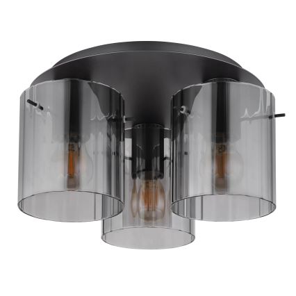 Globo - Stropna svetilka 3xE27/40W/230V pr. 37 cm siva