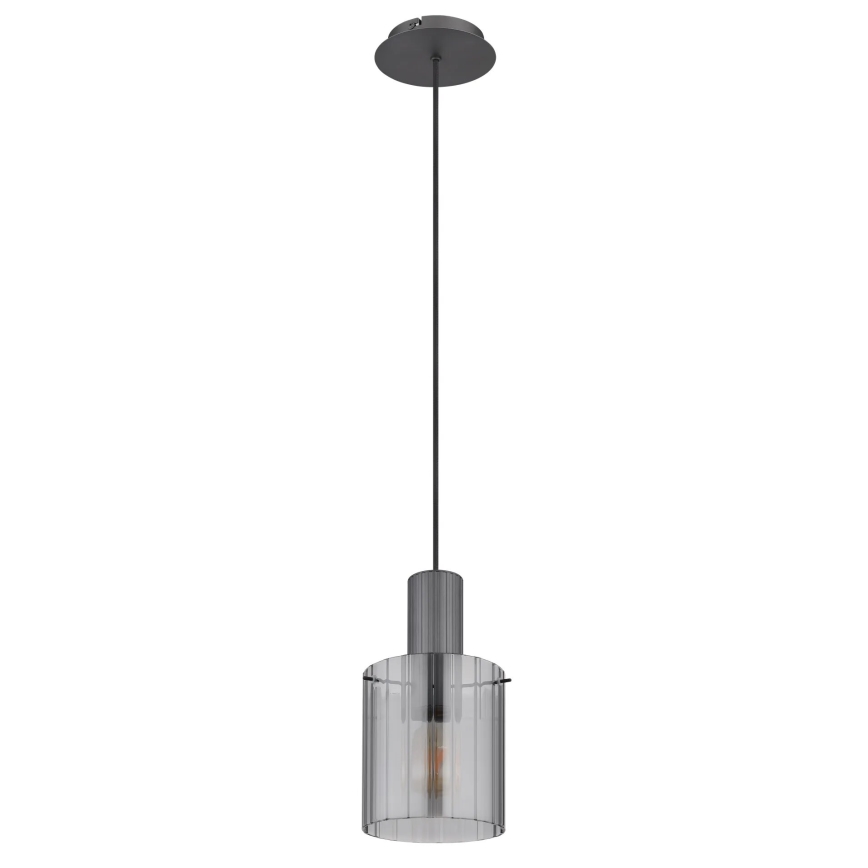 Globo - Lestenec na vrvici 1xE27/40W/230V pr. 18 cm siva