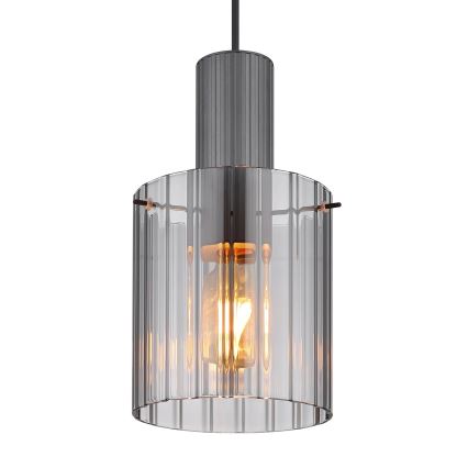 Globo - Lestenec na vrvici 1xE27/40W/230V pr. 18 cm siva