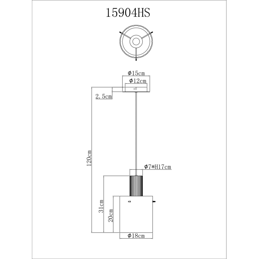 Globo - Lestenec na vrvici 1xE27/40W/230V pr. 18 cm siva