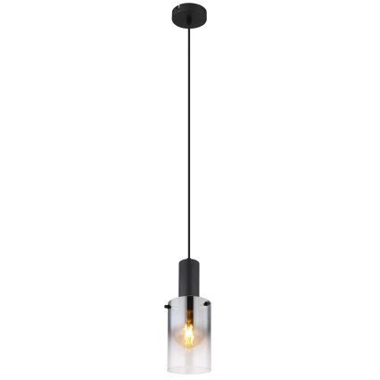 Globo - Lestenec na vrvici 1xE27/40W/230V pr. 12,5 cm črna